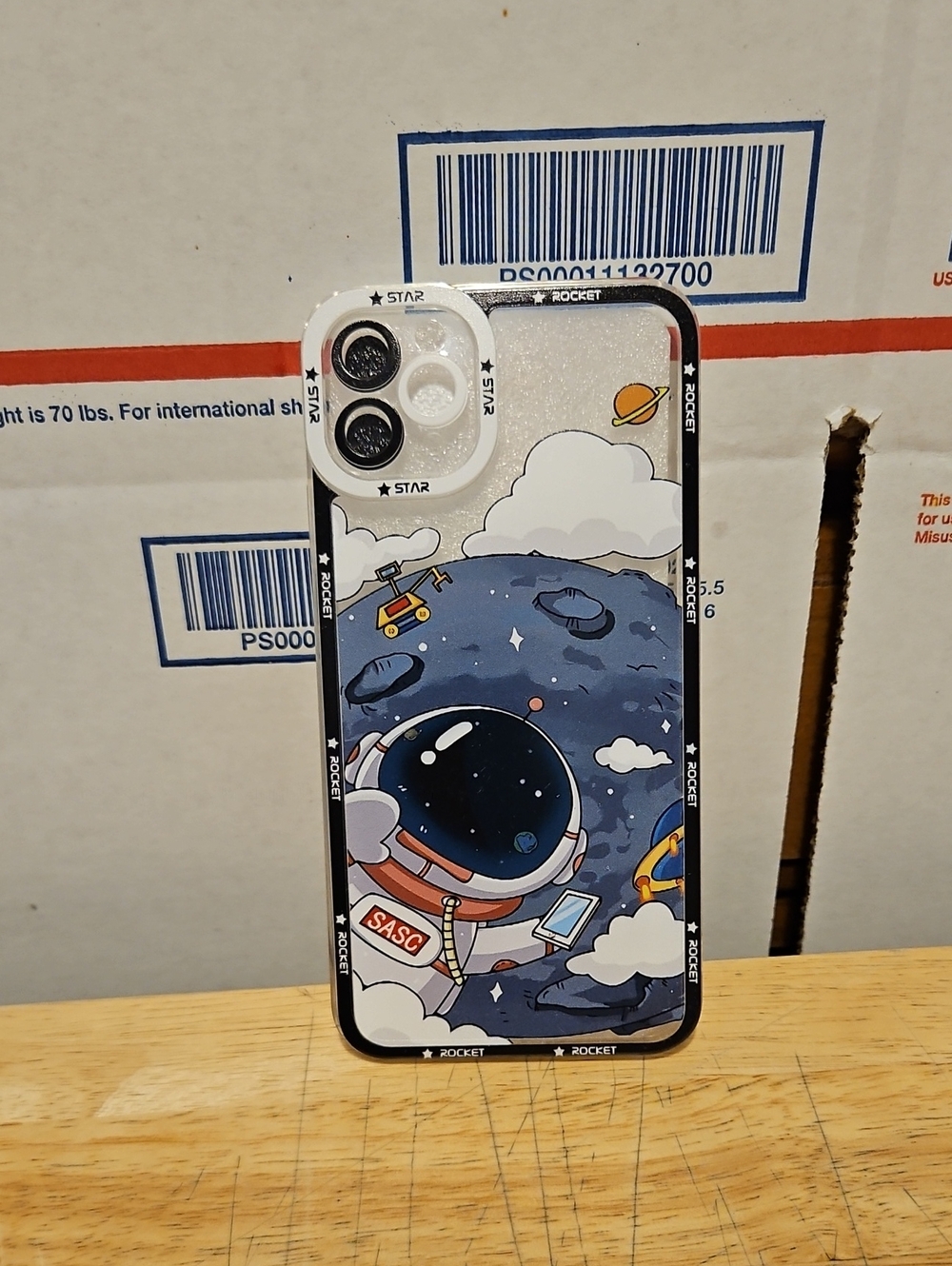 Astronaut Space Graphic Samsung S23+ Phone Case - Blue